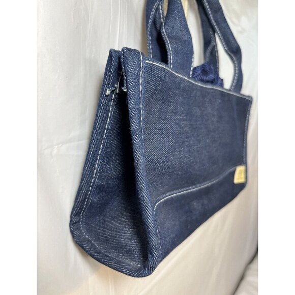 Giorgio Beverly Hills Blue Denim Mini Tote Bag - Picture 6 of 13